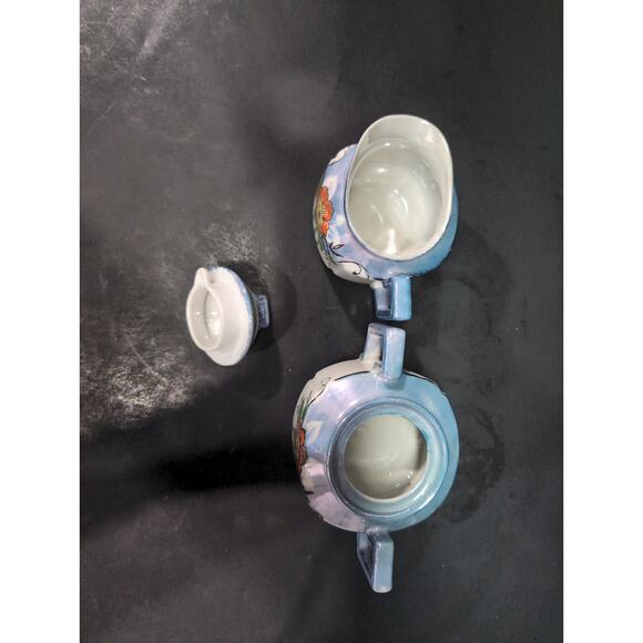 Lustreware Creamer Sugar Bowl Set, Vintage Japanese Porcelain‎ Tea Service Decor - Picture 6 of 10